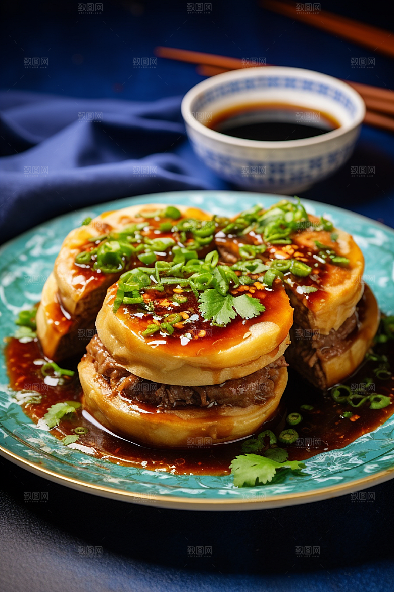 陕西肉夹馍美味高清摄影图