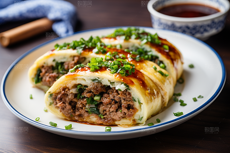 陕西肉夹馍西北白吉馍摄影图