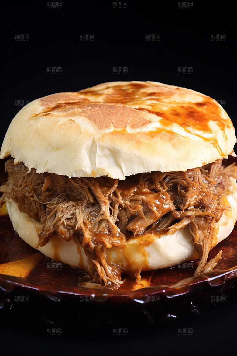 陕西肉夹馍美食地方小吃摄影图