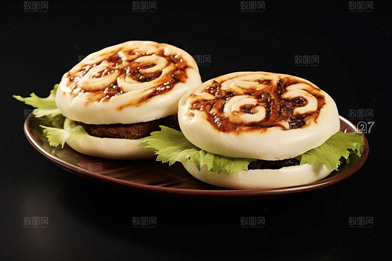 陕西肉夹馍地方小吃高清摄影图