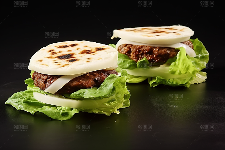 陕西肉夹馍美味西北摄影图