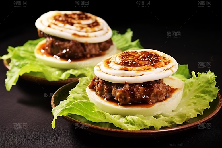 陕西肉夹馍西北美味摄影图
