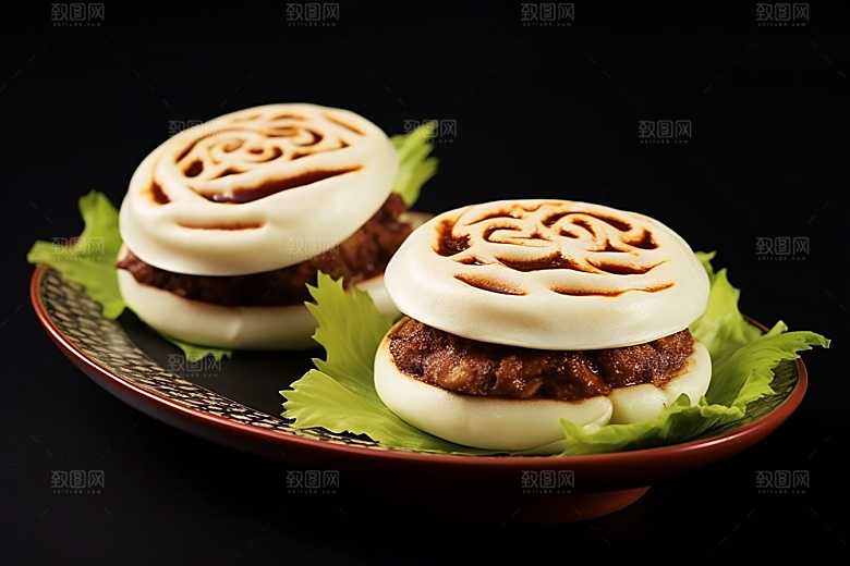 陕西肉夹馍美味碳水摄影图
