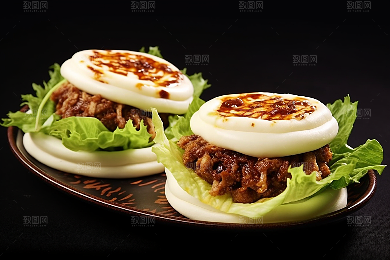 陕西肉夹馍高清地方小吃摄影图