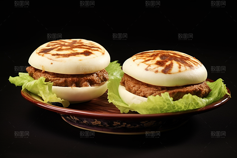 陕西肉夹馍地方小吃西北摄影图