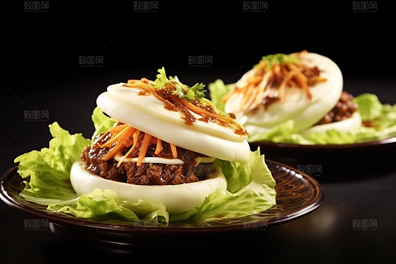 陕西肉夹馍高清地方小吃摄影图