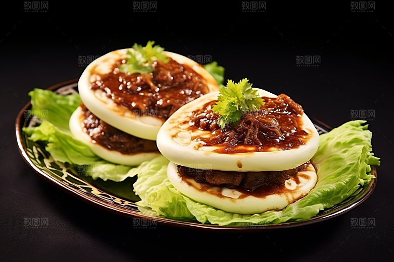 陕西肉夹馍高清美食摄影图