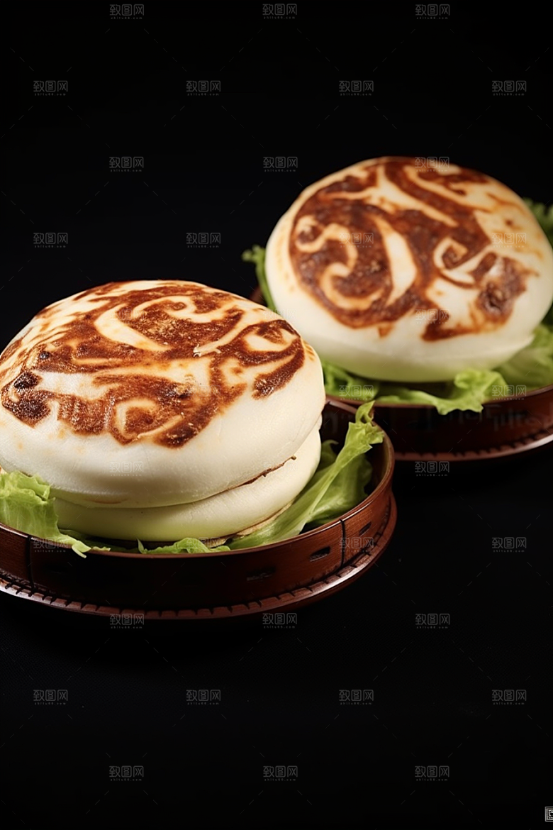 陕西肉夹馍西北美味摄影图