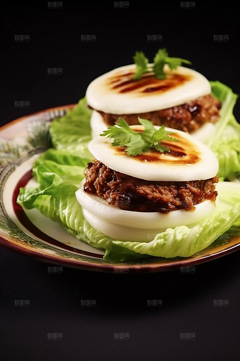 陕西肉夹馍高清美味摄影图