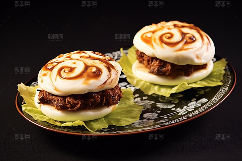 陕西肉夹馍美食美味摄影图