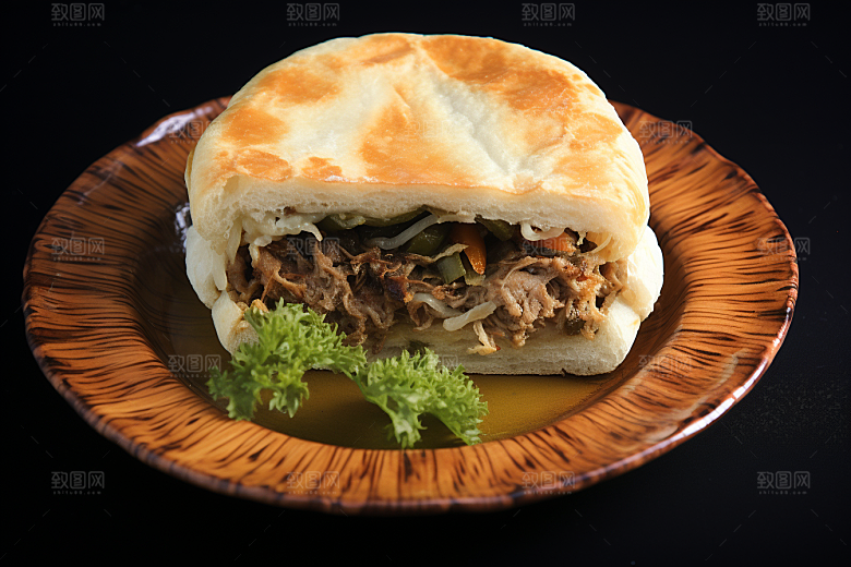 陕西肉夹馍高清西北摄影图