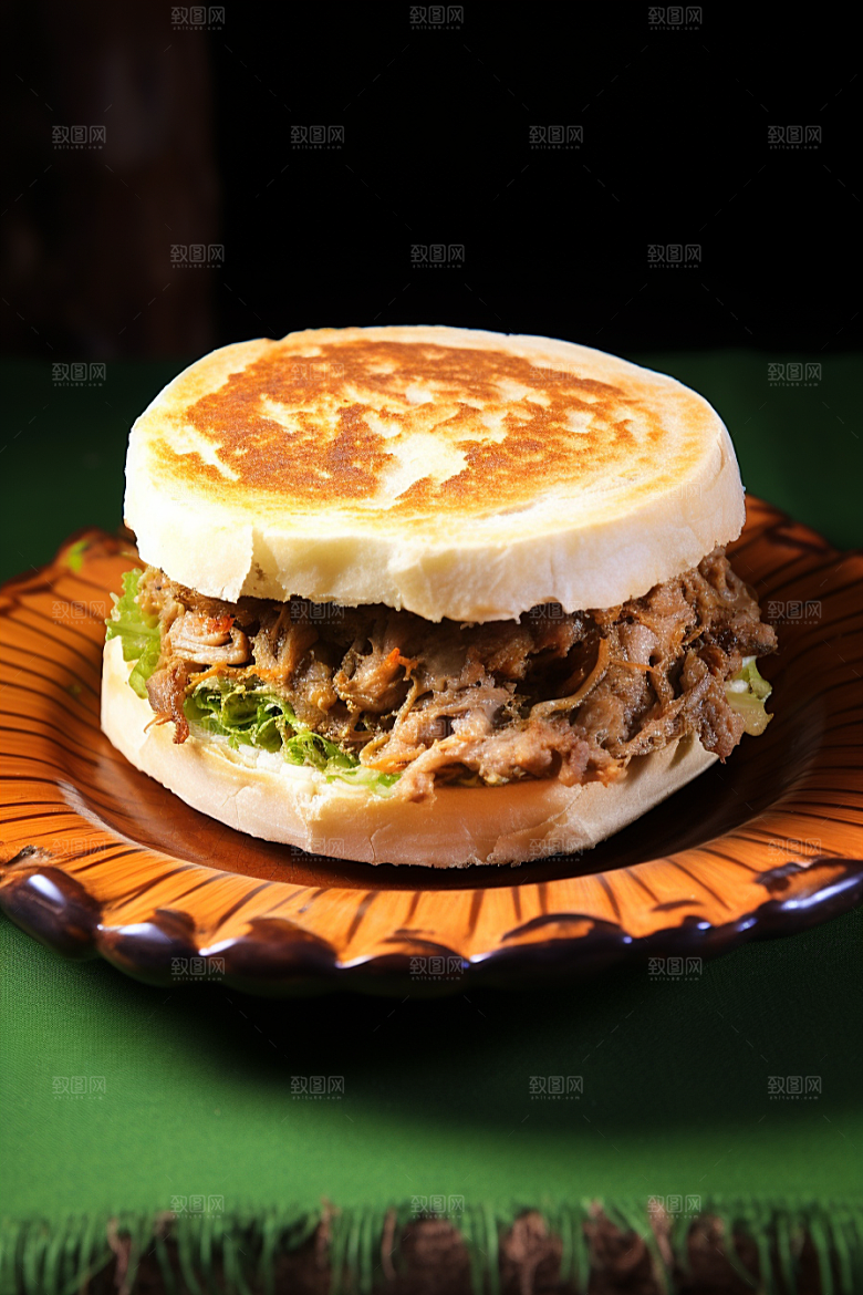 陕西肉夹馍高清地方小吃摄影图
