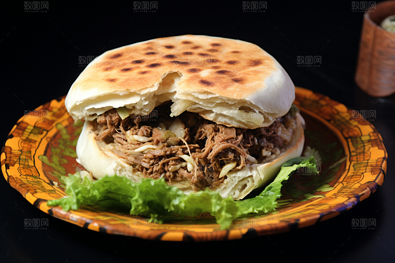 陕西肉夹馍高清美食摄影图
