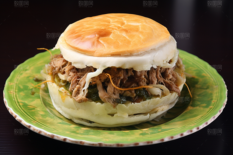 陕西肉夹馍美味西北摄影图