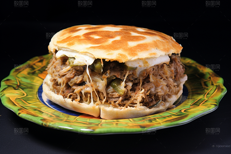 陕西肉夹馍美食地方小吃摄影图