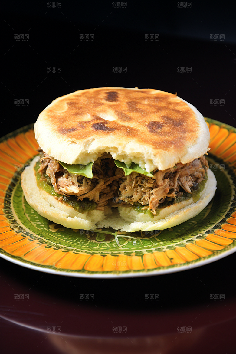 陕西肉夹馍高清美食摄影图