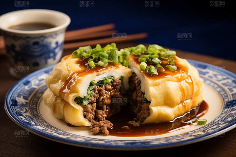 陕西肉夹馍西北美味摄影图