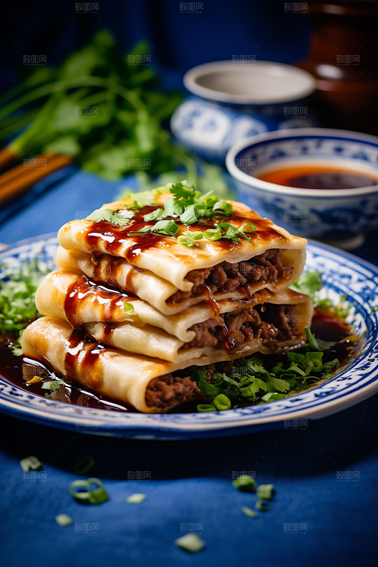 陕西肉夹馍西北美味摄影图