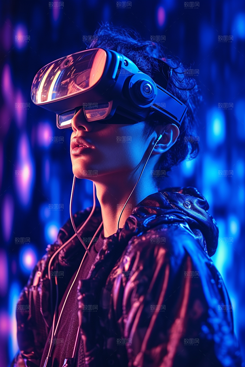 赛博VR眼镜高清光效素材