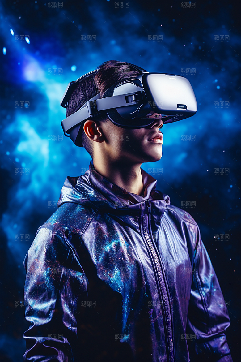 赛博VR眼镜夜之城高清素材