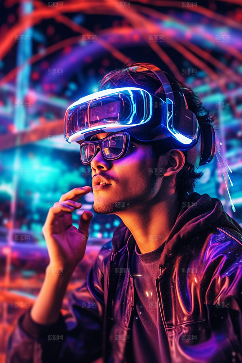 赛博VR眼镜科技时尚素材