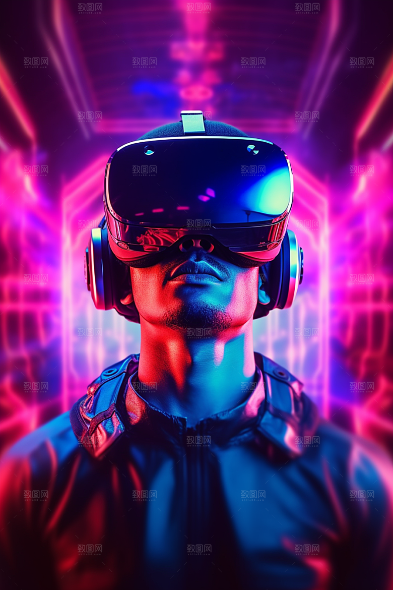 赛博VR眼镜高清科技素材