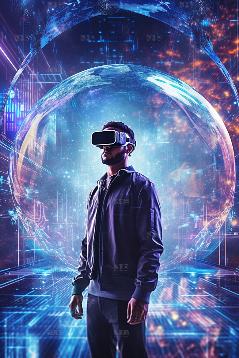 赛博VR眼镜高清科技素材