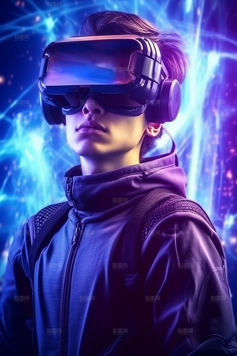 赛博VR眼镜科技赛博朋克素材