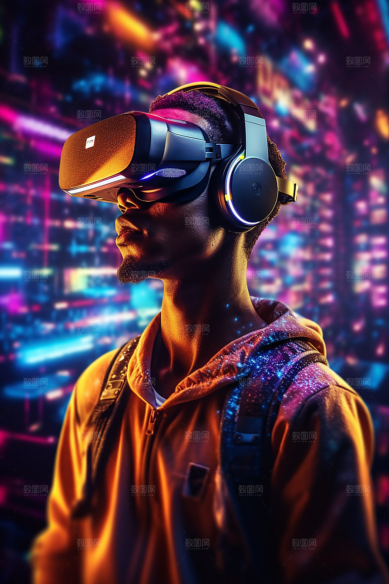 赛博VR眼镜科幻未来素材