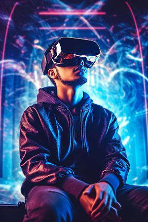赛博VR眼镜科技电子设备素材