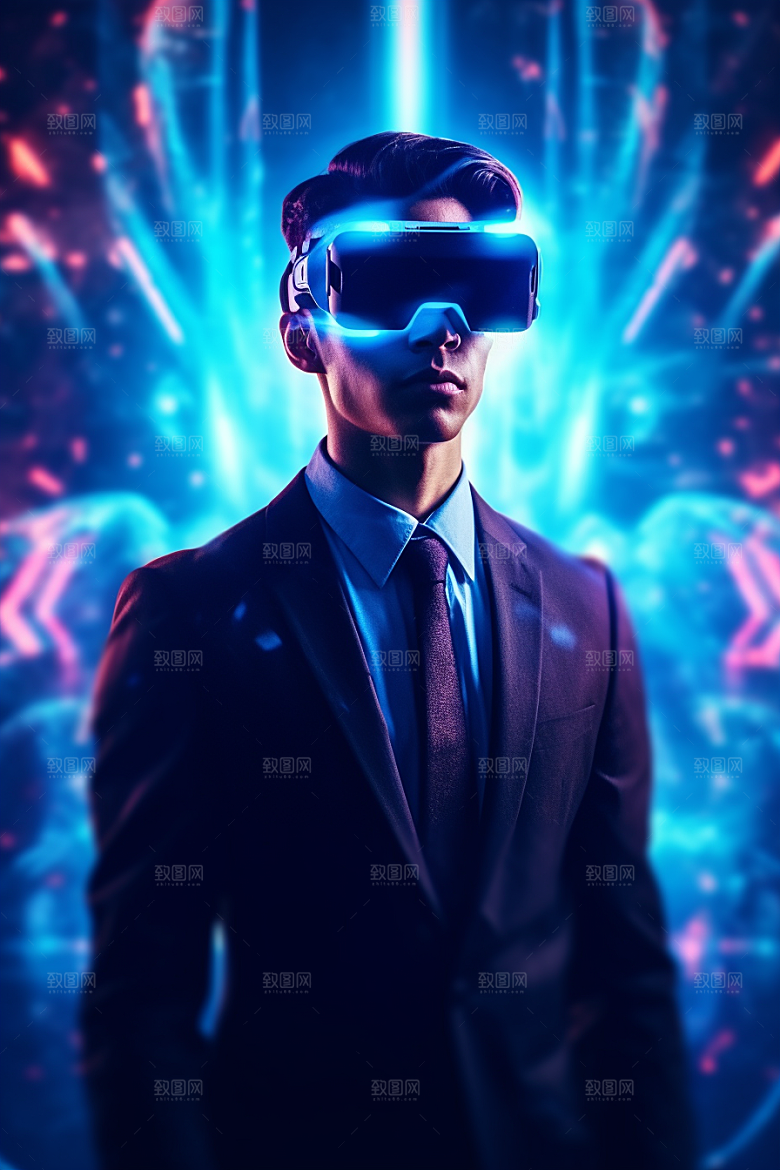 赛博VR眼镜时尚夜之城素材