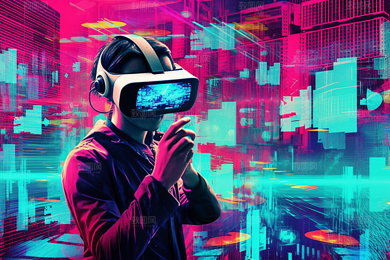 赛博VR眼镜高清光效素材