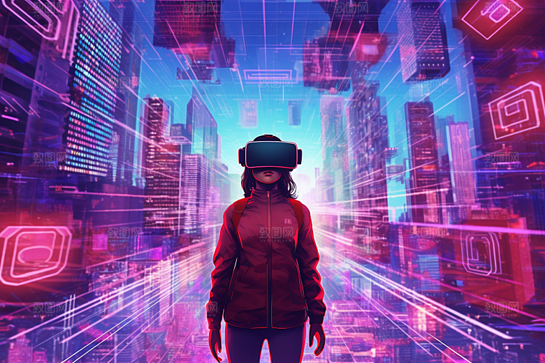 赛博VR眼镜头戴式眼镜高清素材