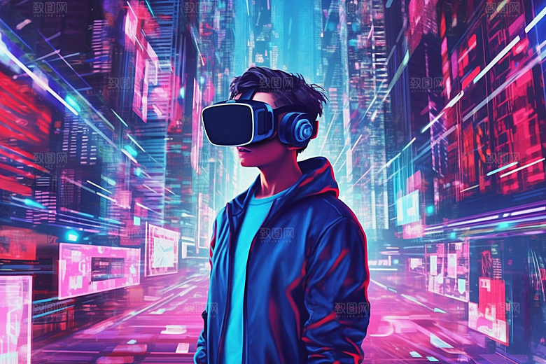 赛博VR眼镜科幻赛博朋克素材