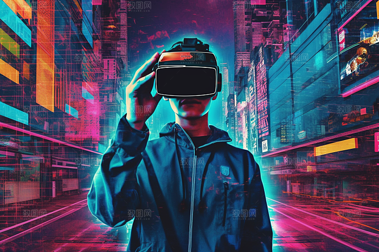 赛博VR眼镜电子设备高清素材
