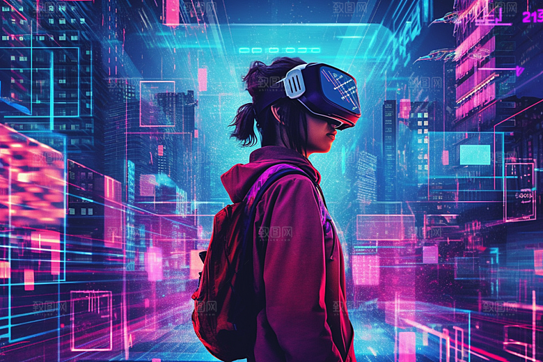 赛博VR眼镜高清光效素材