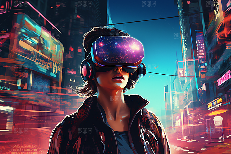 赛博VR眼镜时尚头戴式眼镜素材