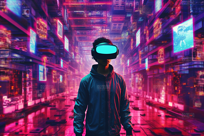 赛博VR眼镜时尚科幻素材