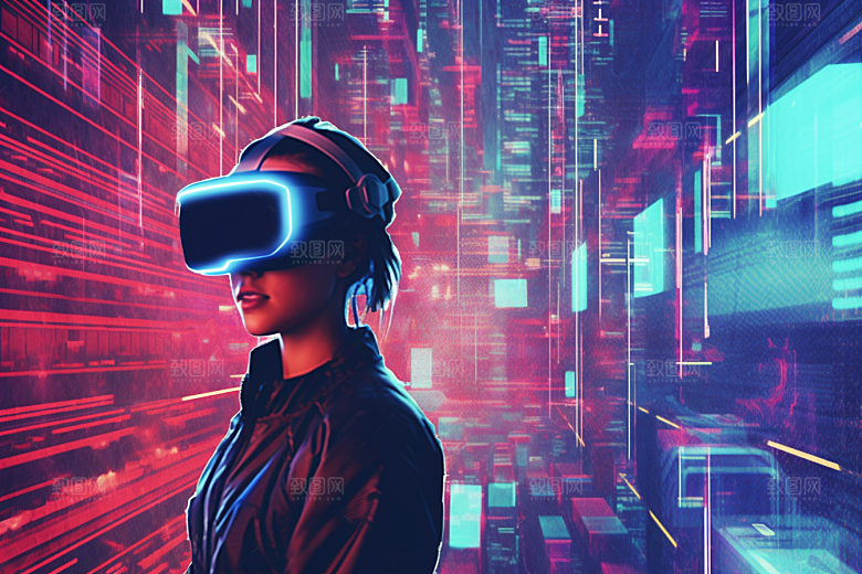 赛博VR眼镜光效未来素材