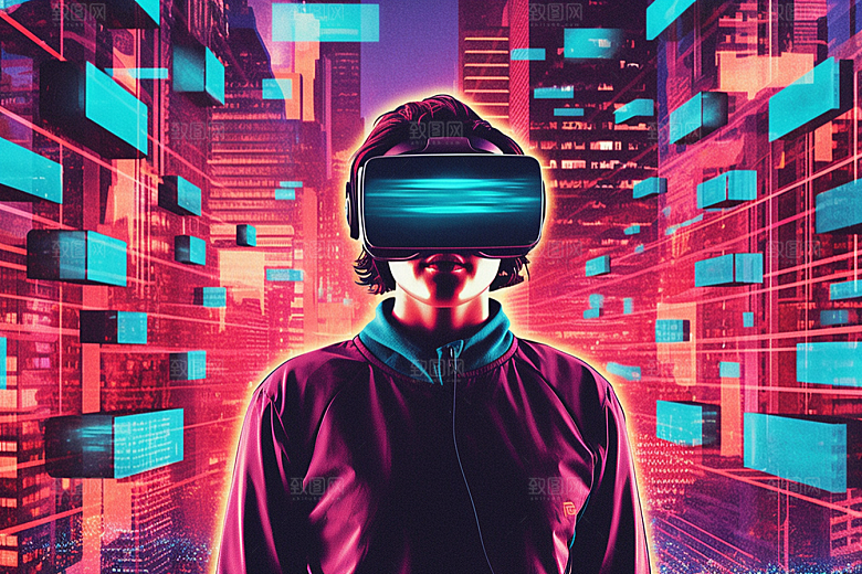 赛博VR眼镜科技电子设备素材