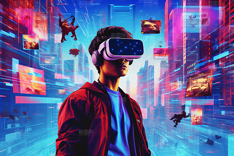 赛博VR眼镜未来高清素材