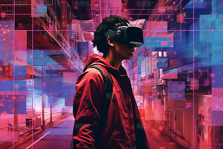 赛博VR眼镜科技高清素材