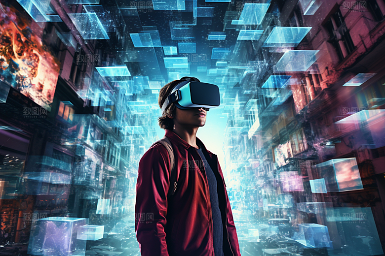 赛博VR眼镜时尚科幻素材