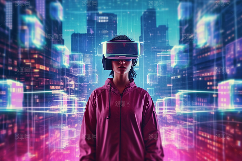 赛博VR眼镜电子设备科幻素材