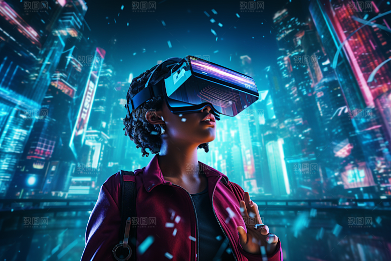 赛博VR眼镜未来赛博朋克素材