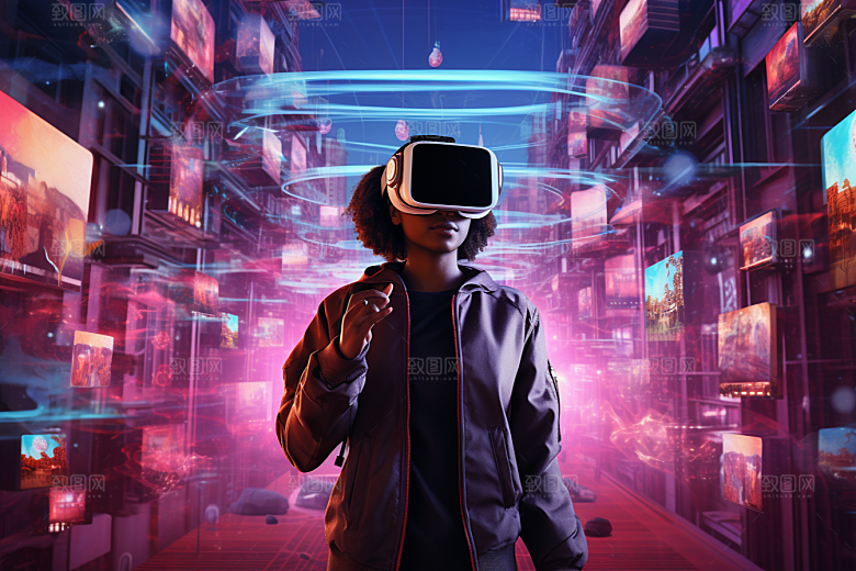 赛博VR眼镜未来科幻素材