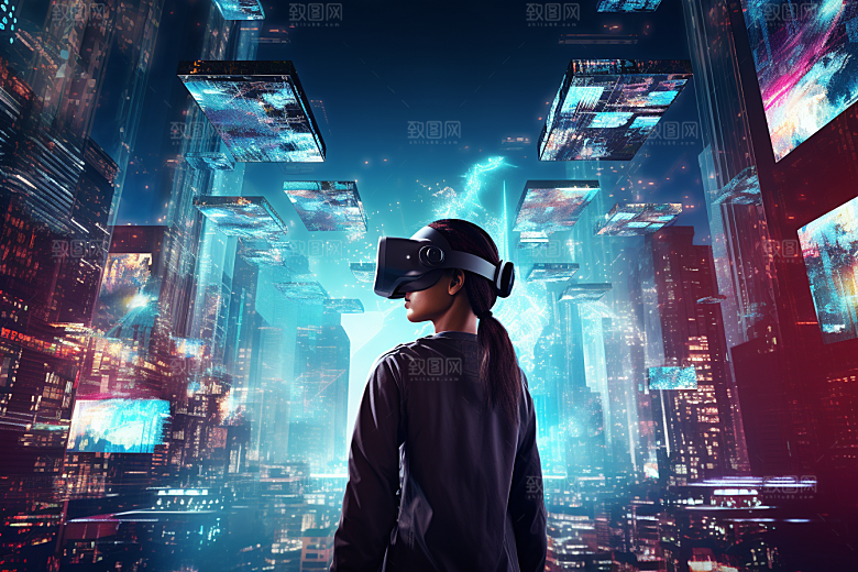 赛博VR眼镜未来时尚素材