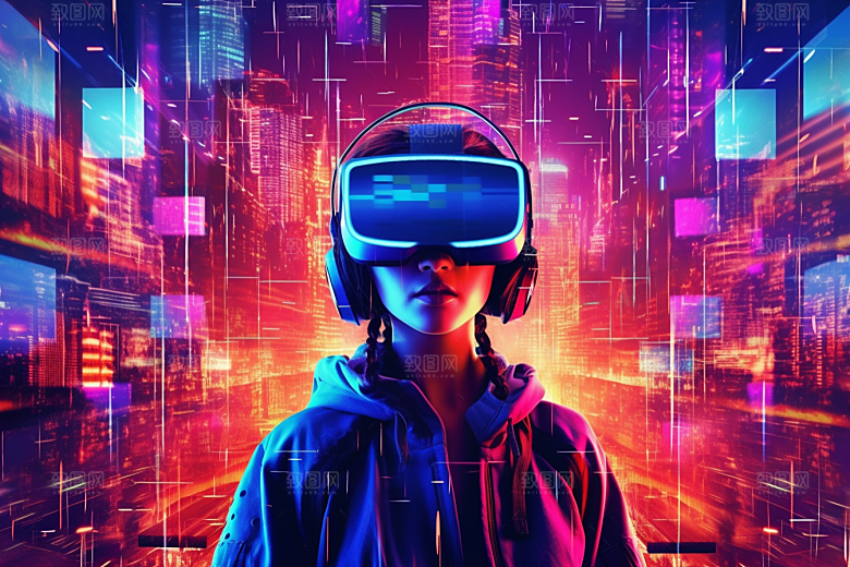 赛博VR眼镜时尚头戴式眼镜素材