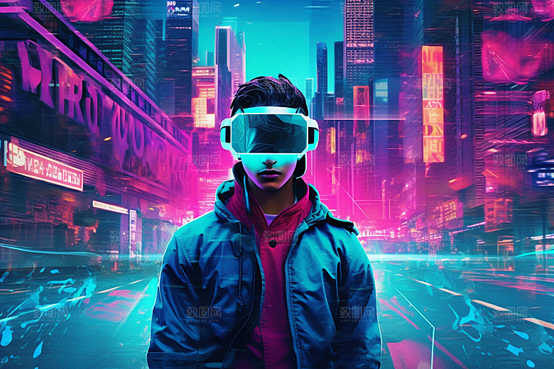 赛博VR眼镜科幻赛博朋克素材