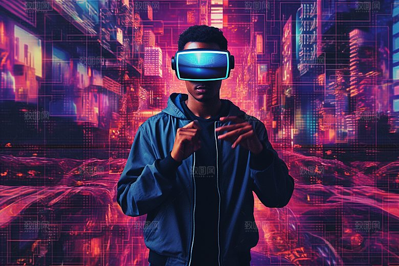 赛博VR眼镜赛博朋克高清素材